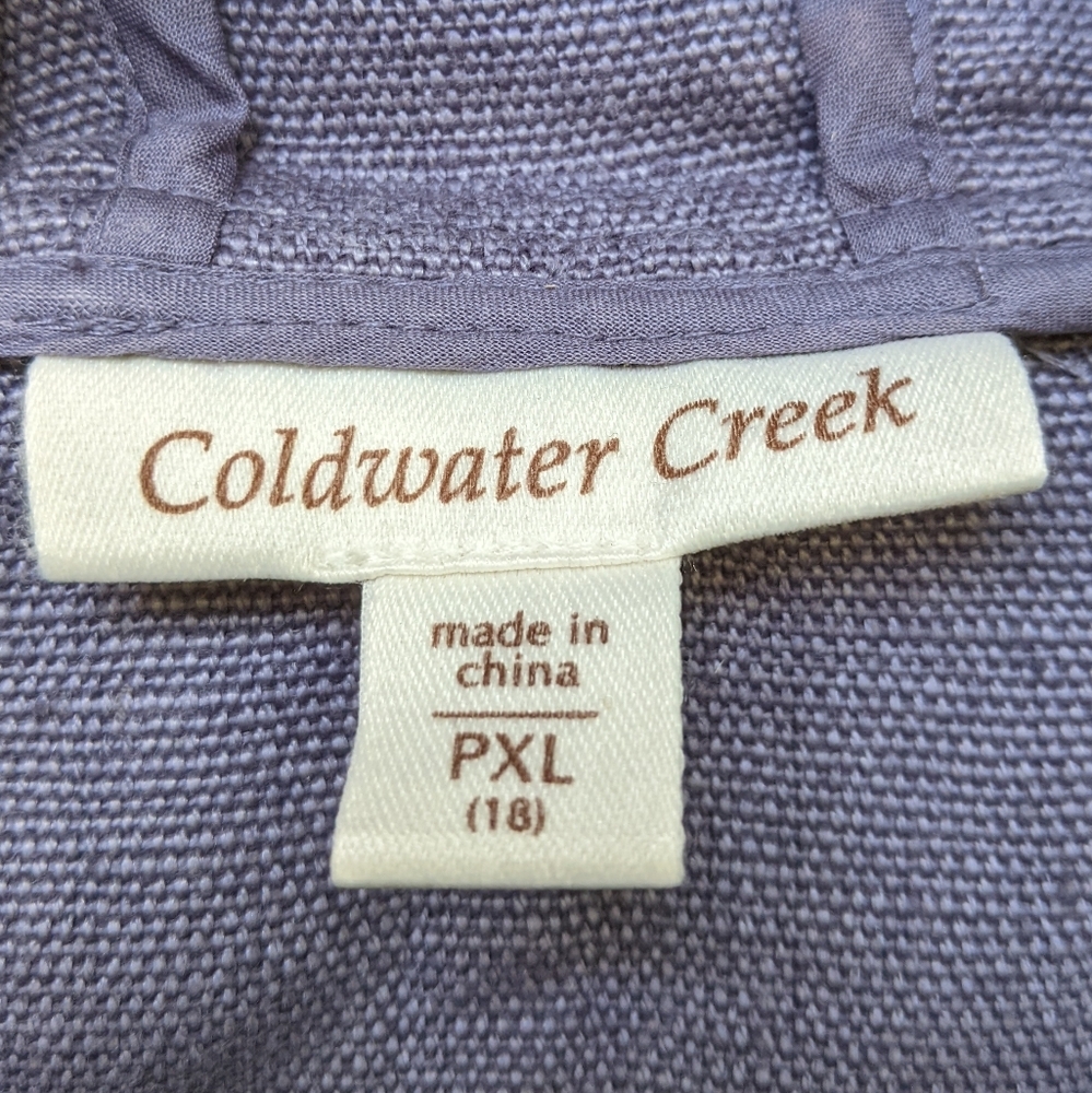 Coldwater Creek Purple Hooded Jacket - Picture 4 of 7